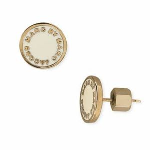 AUTHENTIC Marc by Marc Jacobs Logo Disc Earrings